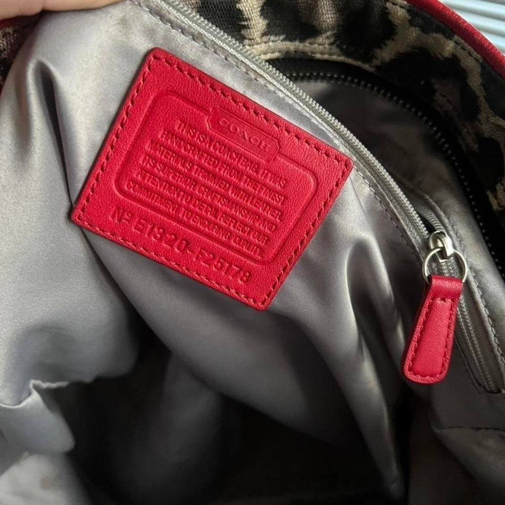 y2k 2000s Coach Ocelot Print Tote shoulder bag / handbag౨ৎ ⊹ ‧₊˚ - Picture 5 of 5